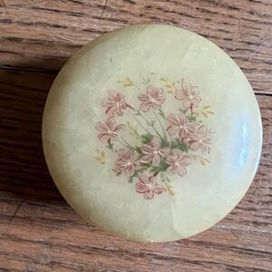 Vintage alabaster trinket box